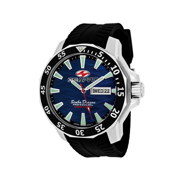 Sea-pro Scuba Diver Limited Edition Mens Black Strap Watch-sp8316