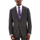 Claiborne Charcoal Herringbone Stretch Suit Jacket - Classic Fit