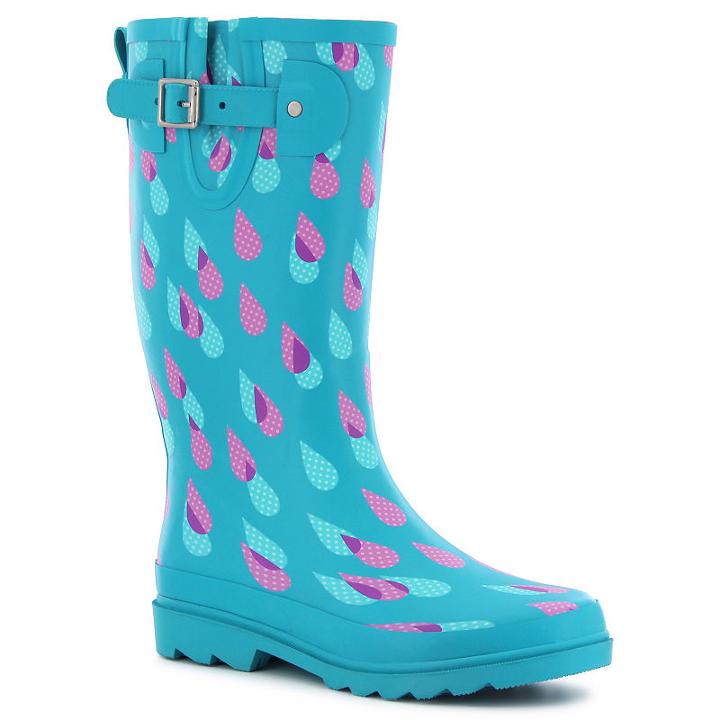 Western Chief Dotty Downpour Womens Waterproof Rain Boots Wide