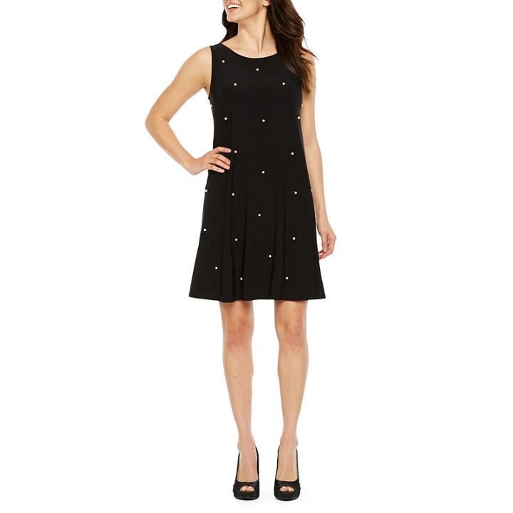 Msk Sleeveless Beaded Swing Dresses