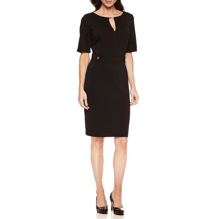Liz Claiborne Elbow Sleeve Sheath Dress