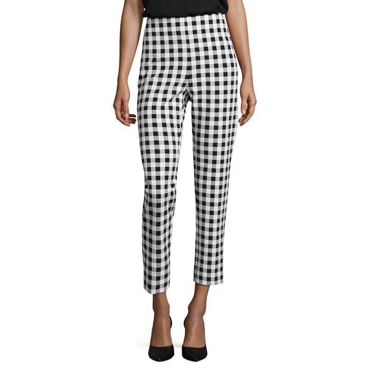 Liz Claiborne Slim Fit Side Zip Ankle Pants
