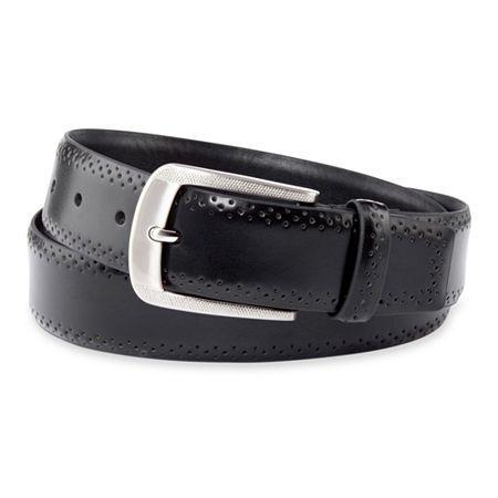 Van Heusen Black Embroidered Pin-dot Detail Belt