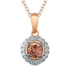 Womens 1/4 Ct. T.w. Multi Color Diamond 10k Gold Pendant Necklace