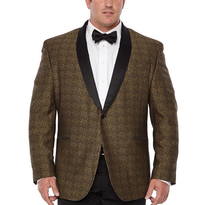 Jf J.ferrar Special Occasion Classic Fit Leopard Sport Coat - Big And Tall
