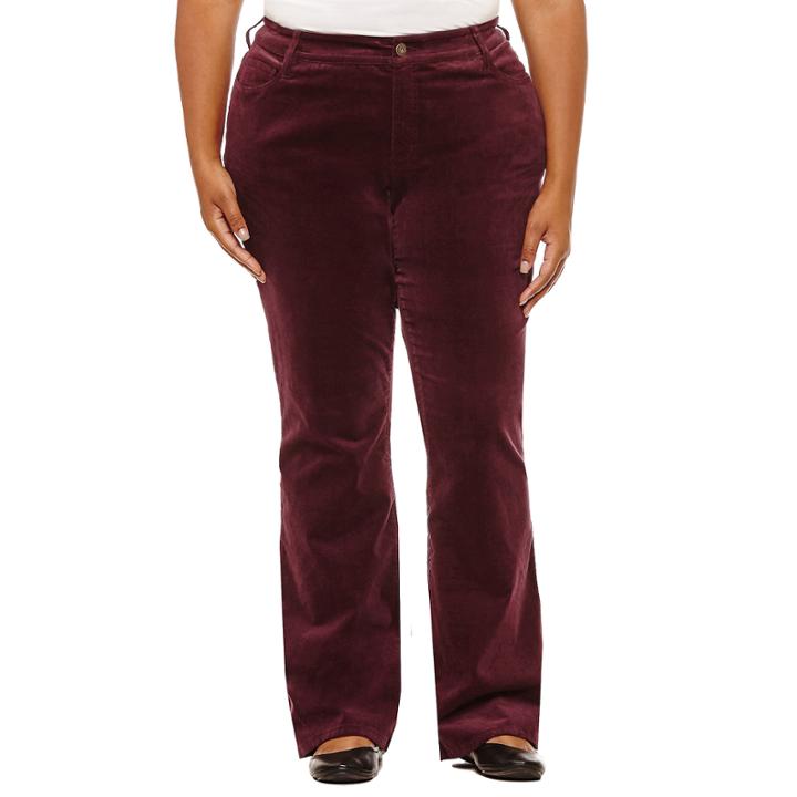 St. John's Bay Bootcut Corduroy Pant-plus (32.5/30.5 Short)