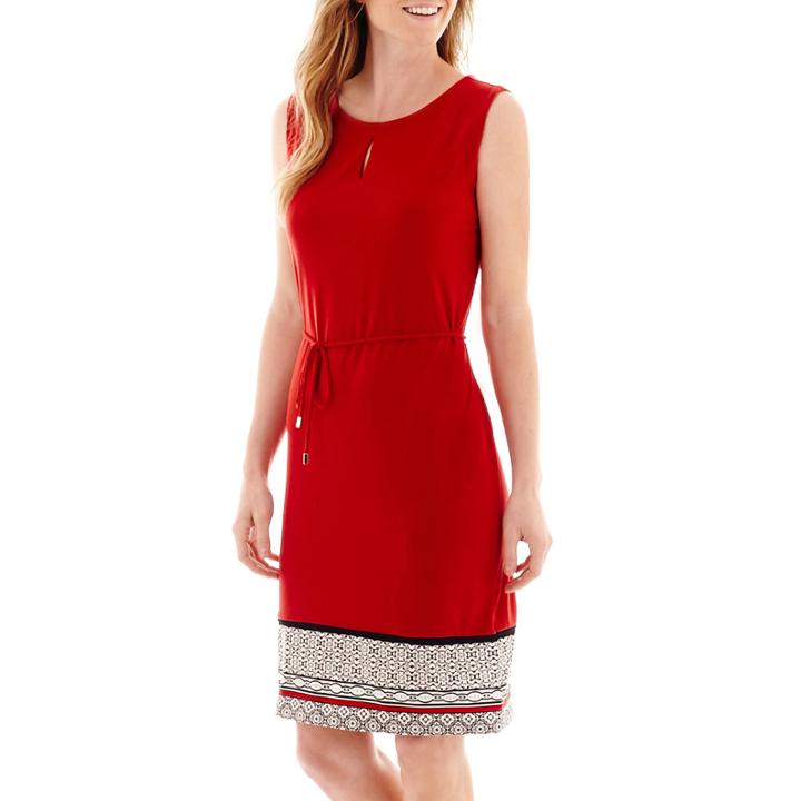 Liz Claiborne Sleeveless Keyhole Shift Dress