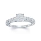 Enchanted Disney Fine Jewelry 3/4 C.t.t.w. Diamond 14k White Gold Disney Princess Gown Outline Ring