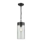 Ambler 1-light Outdoor Pendant In Oil Rubbed Bronze With Clear Glass