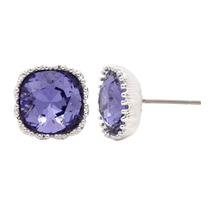 City Rocks Swarovski Blue 12mm Stud Earrings