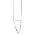 Footnotes Sterling Silver Illinois State Necklace