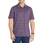 Van Heusen Short Sleeve Grid Knit Polo Shirt Slim