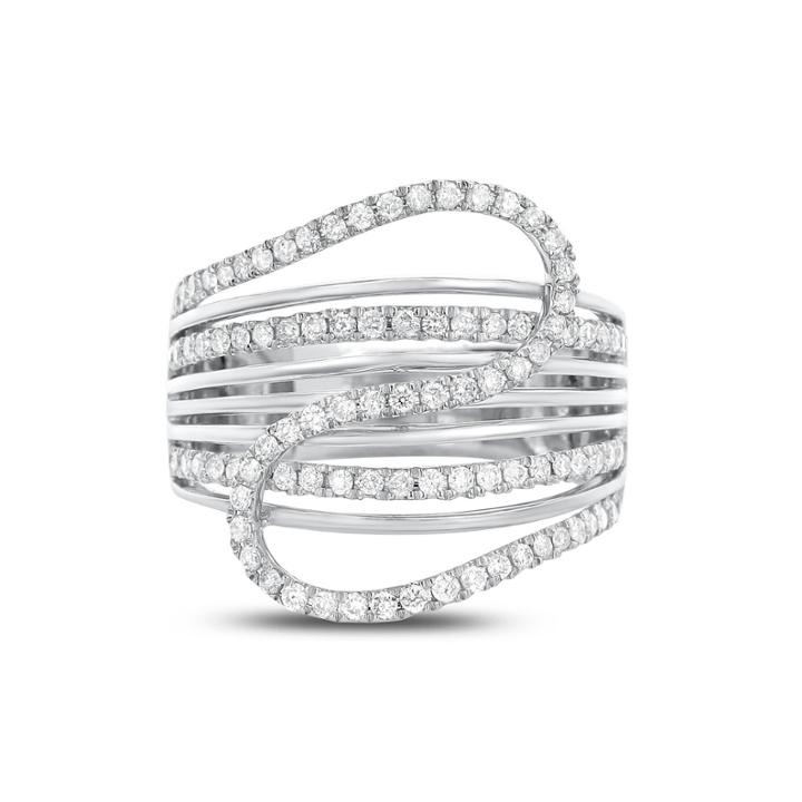 Limited Quantites Womens 7/8 Ct. T.w. Genuine White Diamond 14k Gold Cocktail Ring