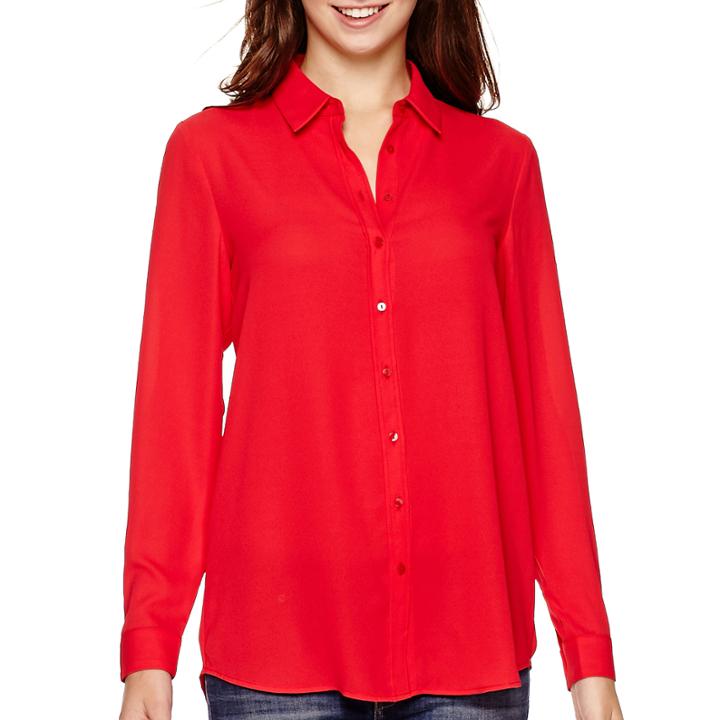 Mng By Mango Long-sleeve Button-front Top