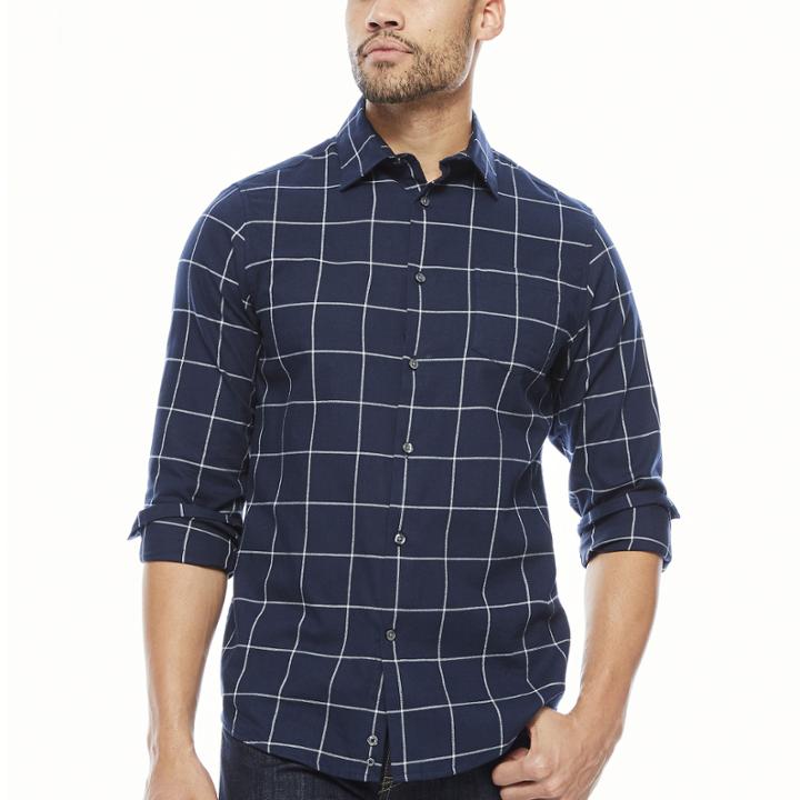 Claiborne Long Sleeve Stripe Button-front Shirt