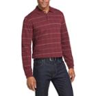 Van Heusen Long Sleeve Windowpane Knit Polo Shirt