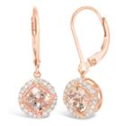 1/6 Ct. T.w. Pink Morganite 10k Gold Drop Earrings