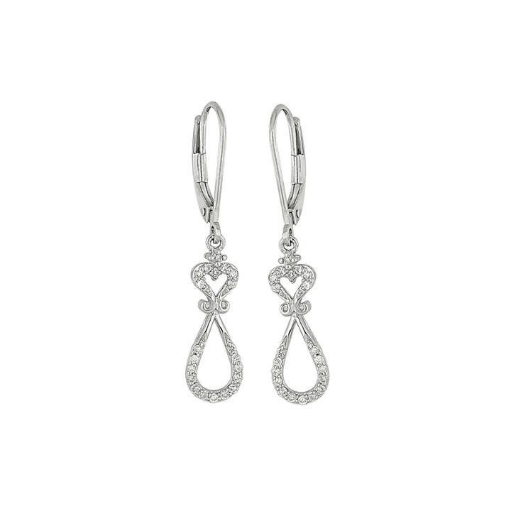 1/4 Ct. T.w. Diamond 10k White Gold Dangle Earrings