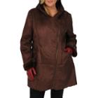 Excelled Faux-shearling 3/4-length Coat - Plus