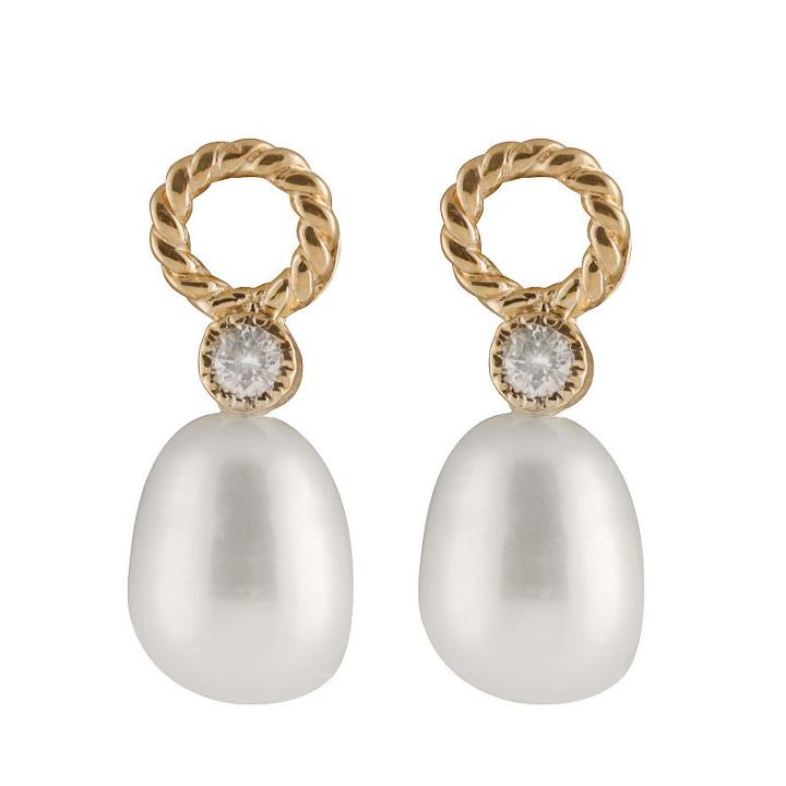 Splendid Pearls 1/10 Ct. T.w. Pearl Round Drop Earrings