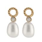 Splendid Pearls 1/10 Ct. T.w. Pearl Round Drop Earrings