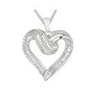 1/3 C.t. Tw Diamond Sterling Silver Heart Pendant Necklace