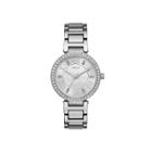 Relic Womens Isabella Crystal-accent Mother-of-pearl Link Watch