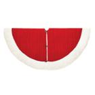 Kurt Adler 48 Red And White Cable Knit Treeskirt