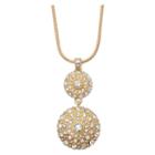Liz Claiborne Crystal Gold-tone Pendant Necklace