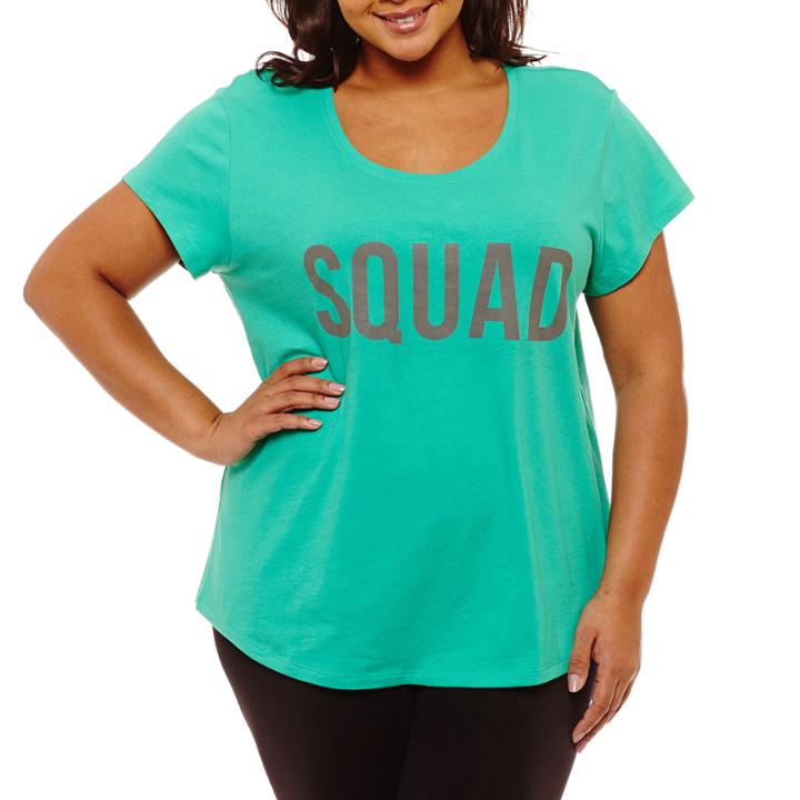 City Streets Short Sleeve Graphic T-shirt-womens Plus