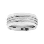 Mens 3-row Stainless Steel Ring
