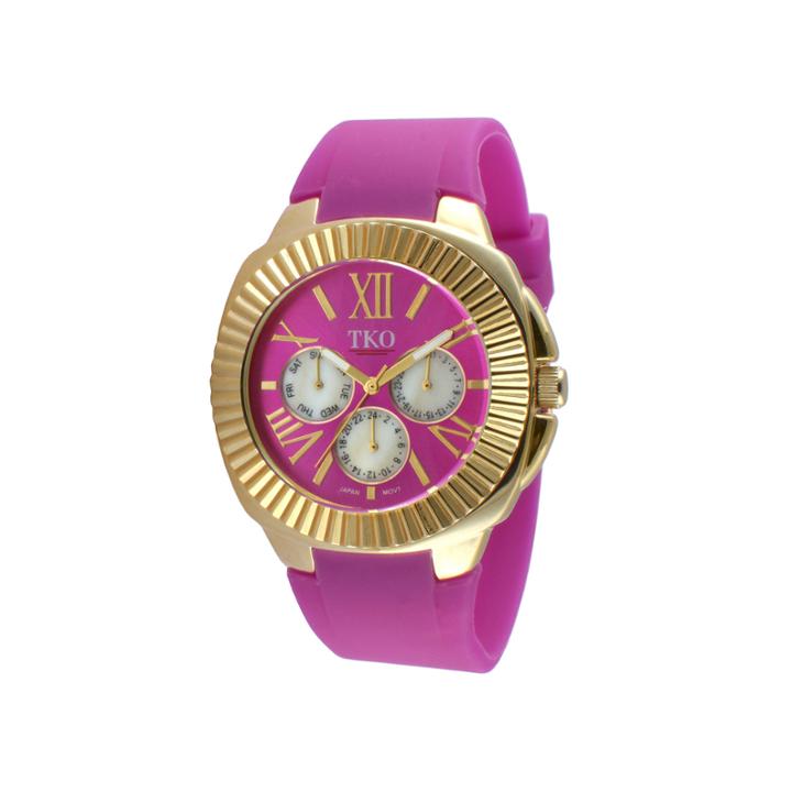 Tko Orlogi Womens Purple Silicone Strap Sport Watch