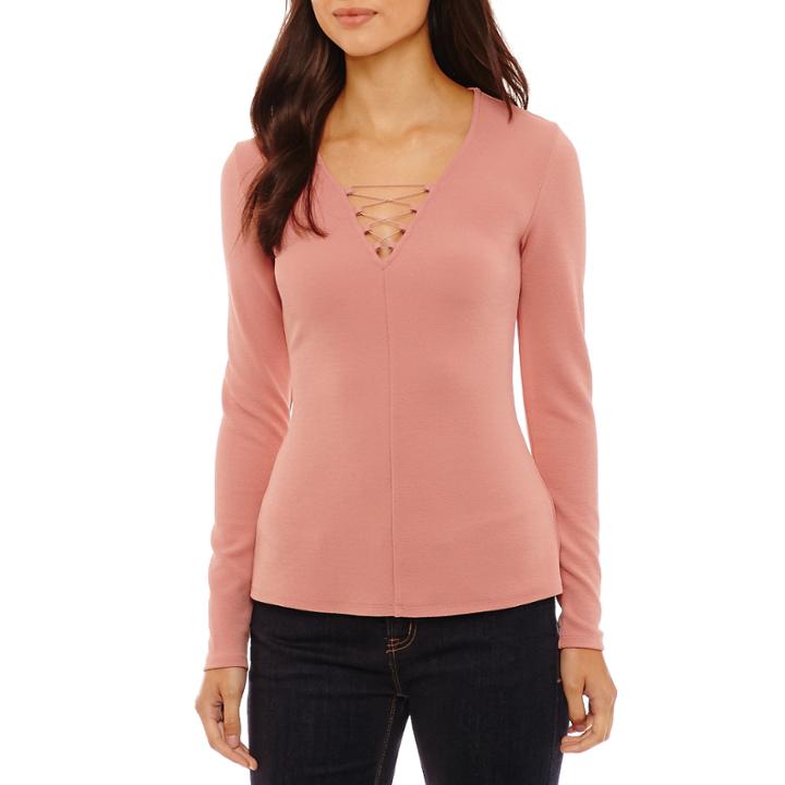Bold Elements Lace Up Top