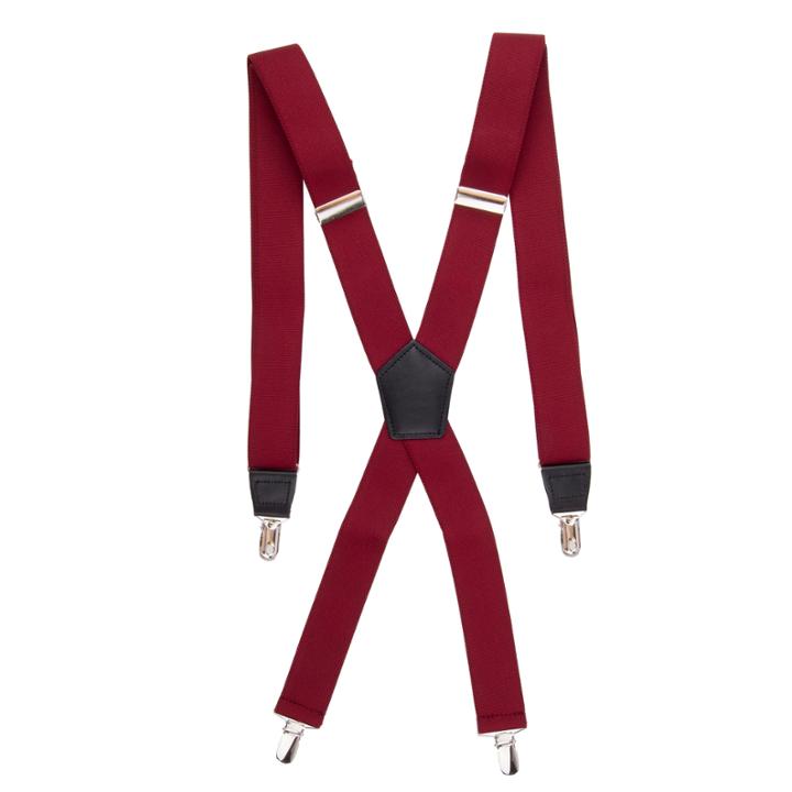 J. Ferrar Burgundy Suspenders
