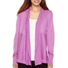 Liz Claiborne Long-sleeve Cozy Open Cardigan - Petite