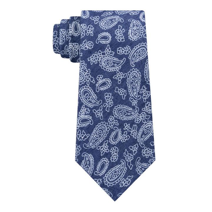 Stafford Stafford Trend Denim Paisley Tie