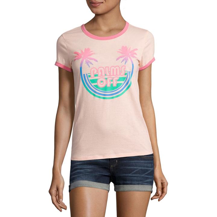 Arizona Palms Off Graphic T-shirt- Juniors