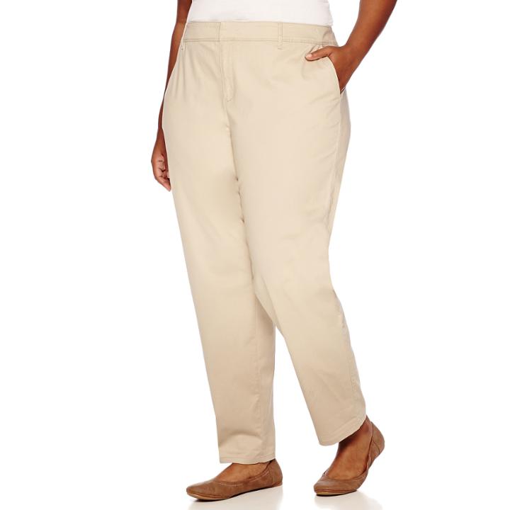 Liz Claiborne City Fit Twill Pants - Plus