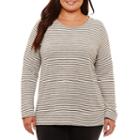 Liz Claiborne Long Sleeve Box Knit Tunic-plus