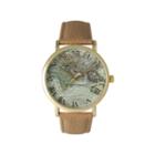 Olivia Pratt Womens Brown Strap Watch-15043beige
