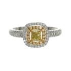 Womens 3/4 Ct. T.w. Genuine Diamond Yellow Engagement Ring