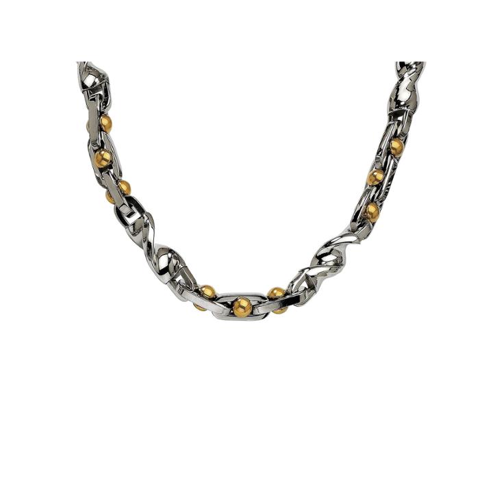 Mens Stainless Steel Yellow Ip-plated Chain Necklace