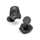 Star Wars Matte 3d Storm Trooper Helmet Cuff Links