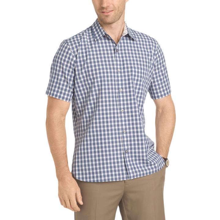 Van Heusen Short Sleeve Never Tuck Shirt