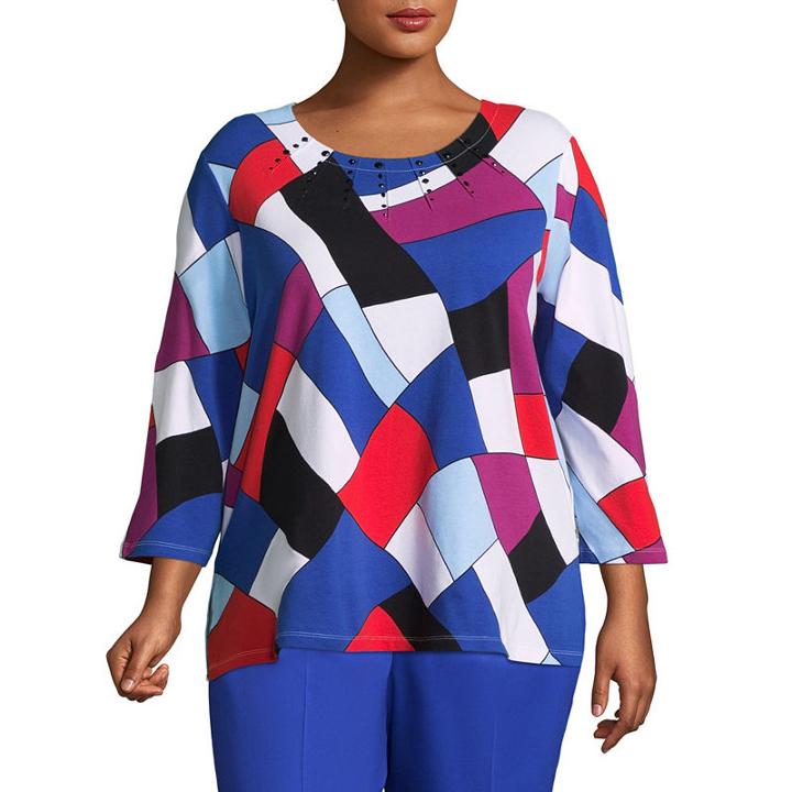 Alfred Dunner Upper East Side Stain Glass Tee- Plus
