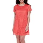 Dqt Short-sleeve A Line Lace Sheath Dress - Petite