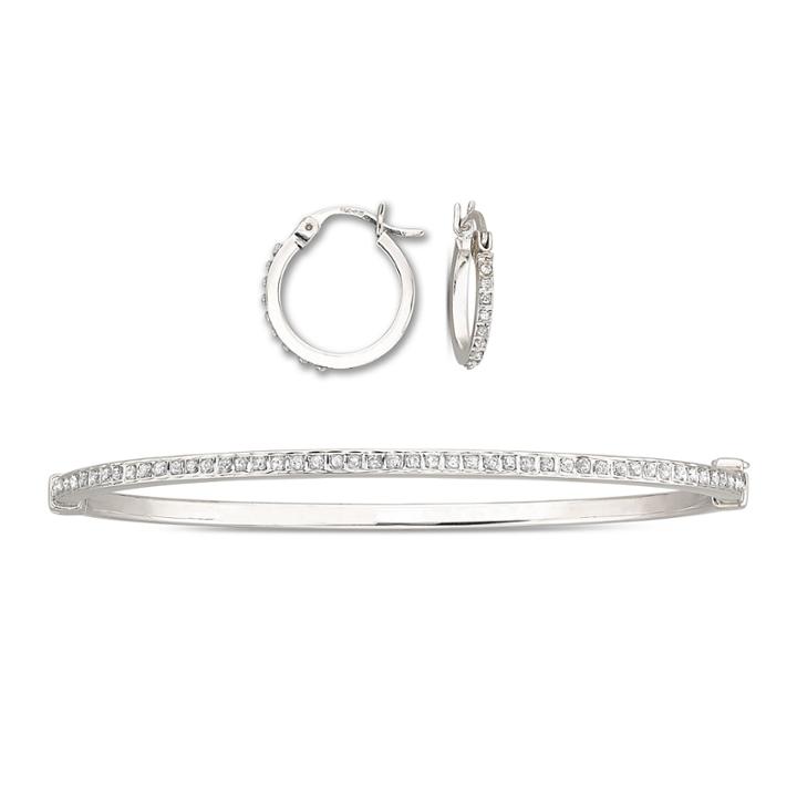 Diamond Fascination&trade; Earring & Bracelet Set