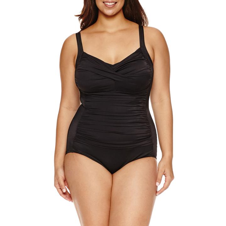 Trimshaper Solid One Piece Swimsuit