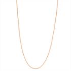 14k Rose Gold Over Silver Solid Bead 22 Inch Chain Necklace