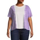 Arizona Short Sleeve Crew Neck T-shirt - Juniors Plus